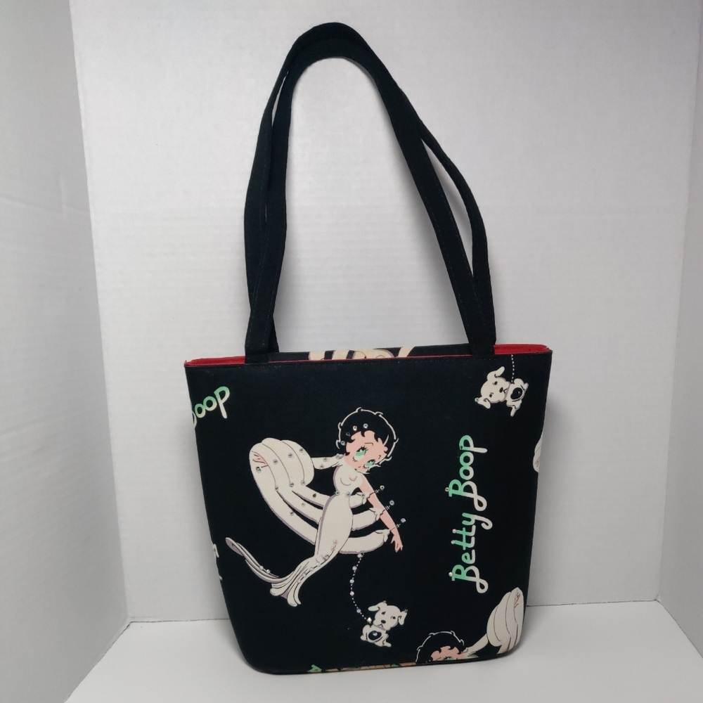 Betty Boop Black Tote Purse Handbag